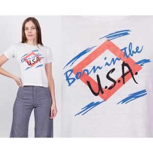 Vintage 80s Born In The USA Bruce Springsteen T Shirt‎ - Extra Small